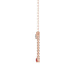 14K Rose Gold 0.15Ct Ruby & Diamond Necklace For Women Natural Round Ruby Ladies Fine Jewelry - Image 2