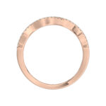 14K Rose Gold 1.00Ct Round Blue & Dark Brown Diamond Ladies Band Multi Color Fine Jewelry - Image 2