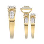 LADIES TRIOS 1.00CT ROUND DIAMOND 10K YELLOW GOLD - Image 3