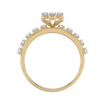 LADIES TRIO RING 1.30CT ROUND DIAMOND 10K YELLOW GOLD - Image 2