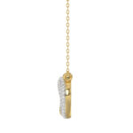 LADIES PENDANT WITH CHAIN 0.20CT ROUND DIAMOND 10K YELLOW GOLD - Image 2