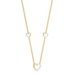 LADIES NECKLACE 0.20CT ROUND DIAMOND 14K YELLOW GOLD - Image 3