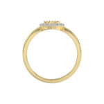 10K Yellow Gold Round Diamond Halo Ring With Nugget Design For Women. A Sparkling And Elegant 0.20 Ct Fine Jewelry Ring Perfect For Gifting. - Image 2