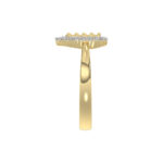 10K Yellow Gold Round Diamond Halo Ring With Nugget Design For Women. A Sparkling And Elegant 0.20 Ct Fine Jewelry Ring Perfect For Gifting. - Image 3