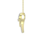 LADIES PENDANT WITH CHAIN 0.13CT ROUND DIAMOND 14K YELLOW GOLD - Image 2