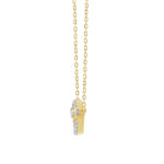 LADIES PENDANT WITH CHAIN 0.16CT ROUND DIAMOND 10K YELLOW GOLD - Image 3