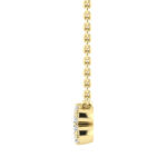 LADIES PENDANT WITH CHAIN 0.25CT ROUND/BAGUETTE DIAMOND 14K YELLOW GOLD - Image 3