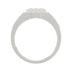 Sterling Silver Diamond Ring For Men 0.35Ct Round Cut Square Cluster Mens Ring Fine Jewelry Gift For Him - Image 3