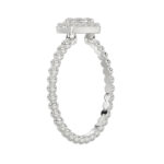 Ladies 0.10Ct Round Diamond Halo Heart Ring Sterling Silver Stylish Women’S Engagement & Promise Ring - Image 2