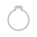 Ladies 0.10Ct Round Diamond Halo Heart Ring Sterling Silver Stylish Women’S Engagement & Promise Ring - Image 3
