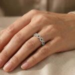 LADIES RING 0.15CT ROUND DIAMOND 14K WHITE GOLD - Image 6