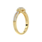 LADIES RING 0.25CT ROUND DIAMOND 10K YELLOW GOLD - Image 3