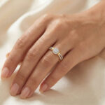 LADIES RING 0.25CT ROUND DIAMOND 10K YELLOW GOLD - Image 6
