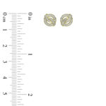 LADIES EARRING 0.20CT ROUND/BAGUETTE DIAMOND 10K YELLOW GOLD - Image 4