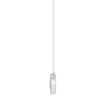 Round Diamond Heart Necklace, 0.10Ct Sterling Silver Love Necklace, Minimal Heart Charm Pendant For Your Loved One, Girlfriend Gift - Image 3