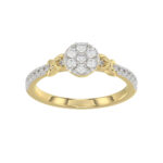 LADIES RING 0.33CT ROUND DIAMOND 10K YELLOW GOLD