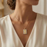 Elegant Ladies 0.20Ct Round Diamond ’C Alphabet Fashion Pendant With Chain ’ 10K Yellow Gold - Image 3