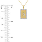 LADIES PENDANT 0.20CT ROUND DIAMOND 10K YELLOW GOLD - Image 4
