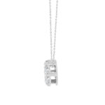 LADIES PENDANT WITH CHAIN 0.50CT ROUND DIAMOND 14K WHITE GOLD - Image 3