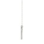 LADIES NECKLACE 0.10CT ROUND DIAMOND 10K WHITE GOLD - Image 2