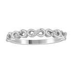 LADIES STACKABLE BAND 0.05CT ROUND DIAMOND 14K WHITE GOLD 2 217559W