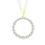 LADIES PENDANT 0.25CT ROUND DIAMOND 10K YELLOW GOLD 2 218330Y