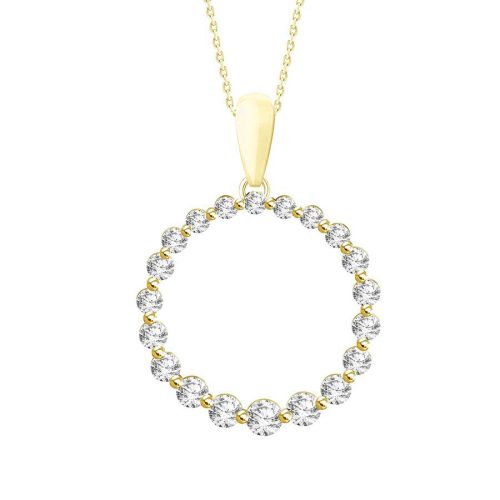 LADIES PENDANT 0.25CT ROUND DIAMOND 10K YELLOW GOLD 1 218330Y