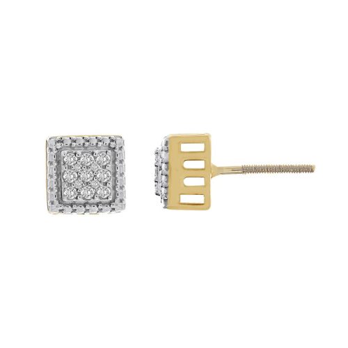 LADIES STUD EARRINGS 0.15CT ROUND DIAMOND 10K YELLOW GOLD 1 226403Y