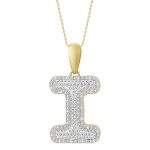 MEN'S CHARM 0.40CT ROUND DIAMOND 10K YELLOW GOLD 2 227649Y