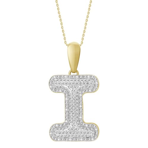MEN'S CHARM 0.40CT ROUND DIAMOND 10K YELLOW GOLD 1 227649Y