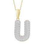 MEN'S CHARM 0.40CT ROUND DIAMOND 10K YELLOW GOLD 2 227699Y