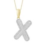 MEN'S CHARM 0.40CT ROUND DIAMOND 10K YELLOW GOLD 2 227708Y