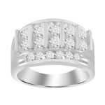MEN'S BAND 2.00CT ROUND DIAMOND 14K WHITE GOLD 2 228410W