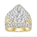 LADIES RING 5.00CT ROUND/BAGUETTE DIAMOND 10K YELLOW GOLD 2 228752Y
