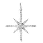 LADIES PENDANT 0.15CT ROUND DIAMOND 10K WHITE GOLD 2 229141W