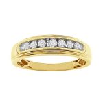 MEN'S BAND 0.33CT ROUND DIAMOND 14K WHITE GOLD (SI QUALITY) 2 230617W A