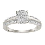 LADIES RING 0.20CT ROUND DIAMOND 10K WHITE GOLD 2 232399W