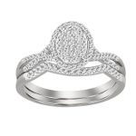 LADIES RING 0.20CT ROUND DIAMOND 10K WHITE GOLD 2 232455W