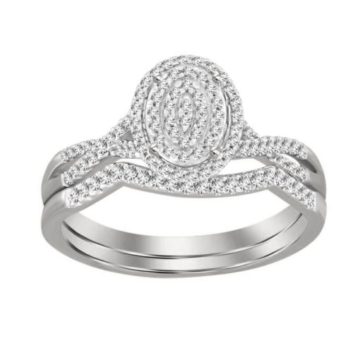 LADIES RING 0.20CT ROUND DIAMOND 10K WHITE GOLD 1 232455W