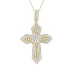 MEN'S CHARM 1.50CT ROUND DIAMOND 10K YELLOW GOLD 2 235449Y