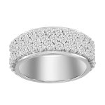 MEN'S BAND 1.00CT ROUND DIAMOND 10K WHITE GOLD 2 237931W