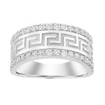 MEN'S BAND 1.00CT ROUND DIAMOND 14K WHITE GOLD (SI QUALITY) 2 238081W