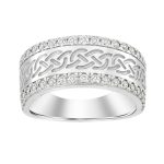 MEN'S BAND 1.00CT ROUND DIAMOND 14K WHITE GOLD (SI QUALITY) 2 238242W