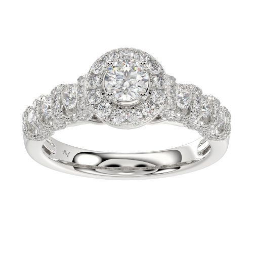 LADIES RING 1.00CT ROUND DIAMOND 14K WHITE GOLD (SI QUALITY) 1 242226W