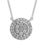 LADIES NECKLACE 0.20CT ROUND DIAMOND 10K WHITE GOLD 2 242683W