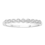 LADIES STACKABLE BAND 0.11CT ROUND DIAMOND 10K WHITE GOLD 2 249384W