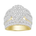 LADIES RING 5.00CT ROUND DIAMOND 10K YELLOW GOLD 2 251929Y