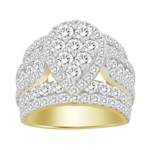 LADIES RING 5.00CT ROUND DIAMOND 10K YELLOW GOLD 1 251929Y