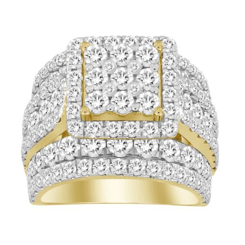 LADIES RING 5.00CT ROUND DIAMOND 10K YELLOW GOLD 1 251932Y