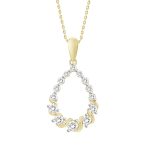 LADIES PENDANT WITH CHAIN 0.50CT ROUND DIAMOND 10K YELLOW GOLD 2 259282Y